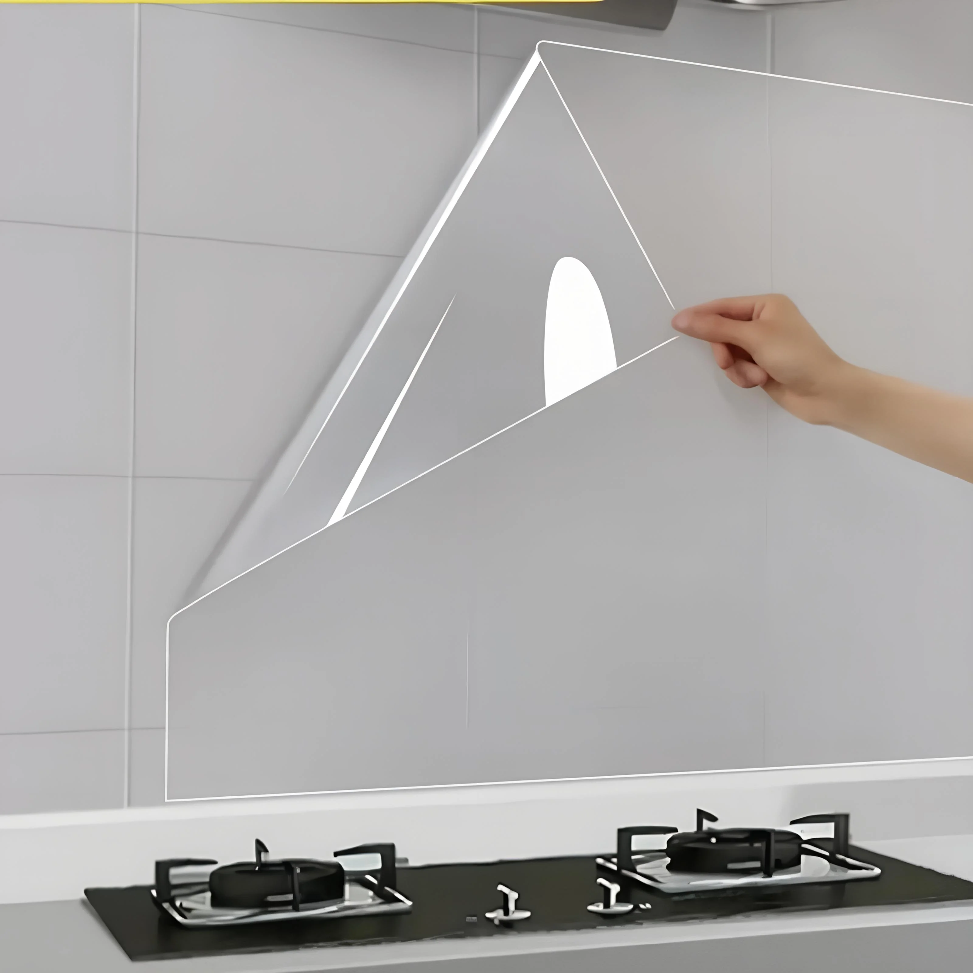 Commercial Kitchen Wall Panels - 45 cm Şeffaf Statik Duvar Çıkartması