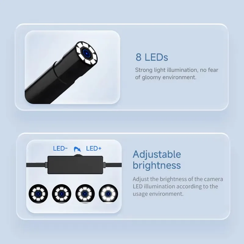 3-in-1 Snake Scope Camera HD 1920P IP67 Waterdichte rioolcamera-endoscoop voor Android IOS