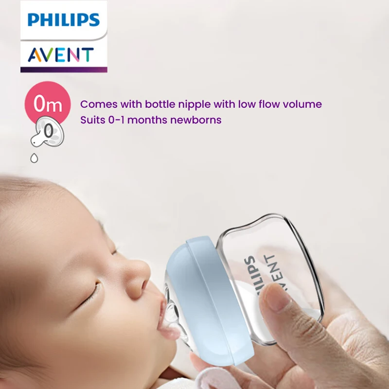 Philips AVENT 60ml Wide Caliber Baby Bottle High Borosilicate Glass Bottle BPA Free Include Baby Bottle Nipple And Bottle Cap