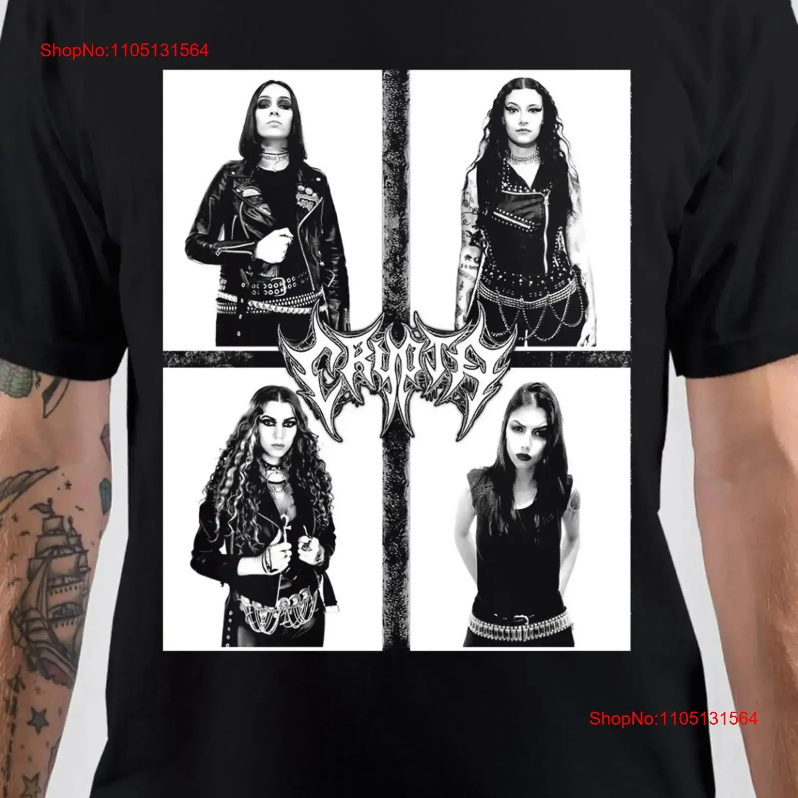 جديد Crypta الفرقة القطن الأسود جميع حجم S 345XL المشجعين تي شيرت HC20 خمر غسلها تنوعا مريحة امتدت تنفس