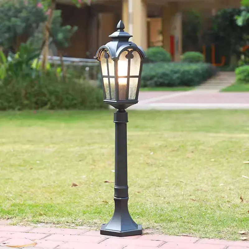 屋外-led-芝生ライトヨーロッパヴィンテージ防水-ip54-80-センチメートル黒芝生ランプ-e27-景観照明庭庭用-ac85-265v