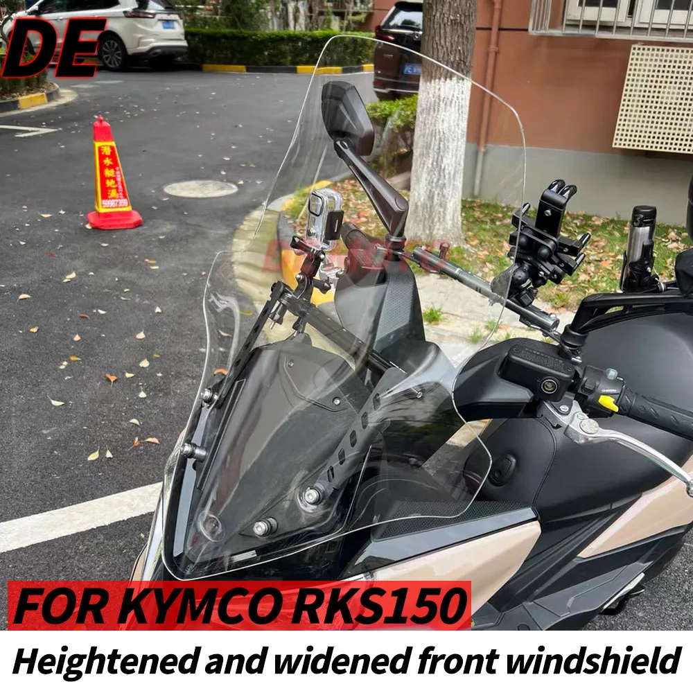 FOR KYMCO RKS150 Heightened Windshield Modified Windshield Accessories Heightened And Widened Front Windshield