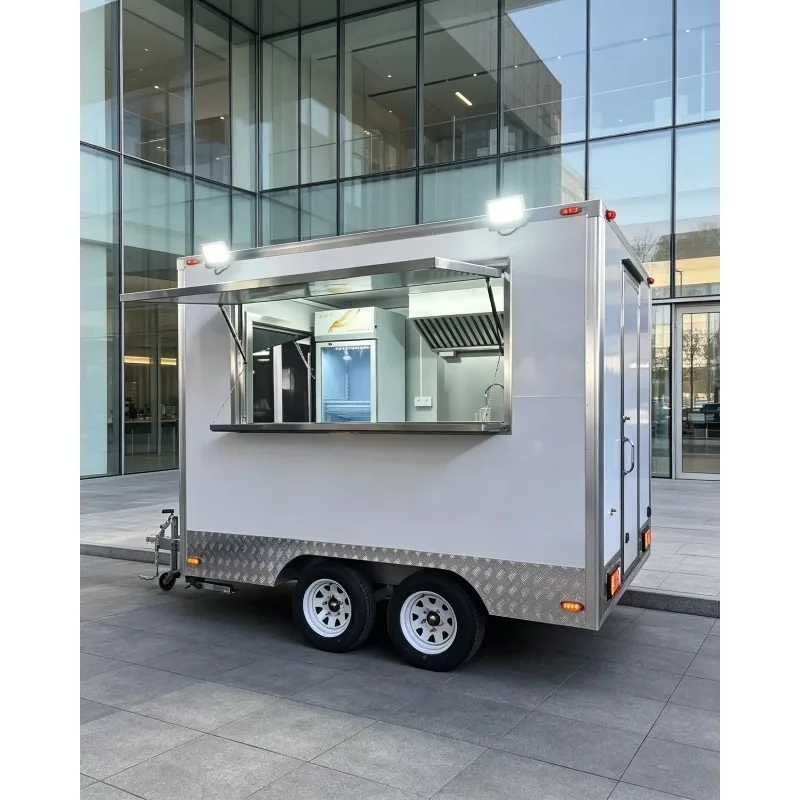 Customized Fully Equipped Large Double Decker Bus Mobile Kitchen Classic Coffee Ice Cream Fast Food Dining Car Fast Food Truck