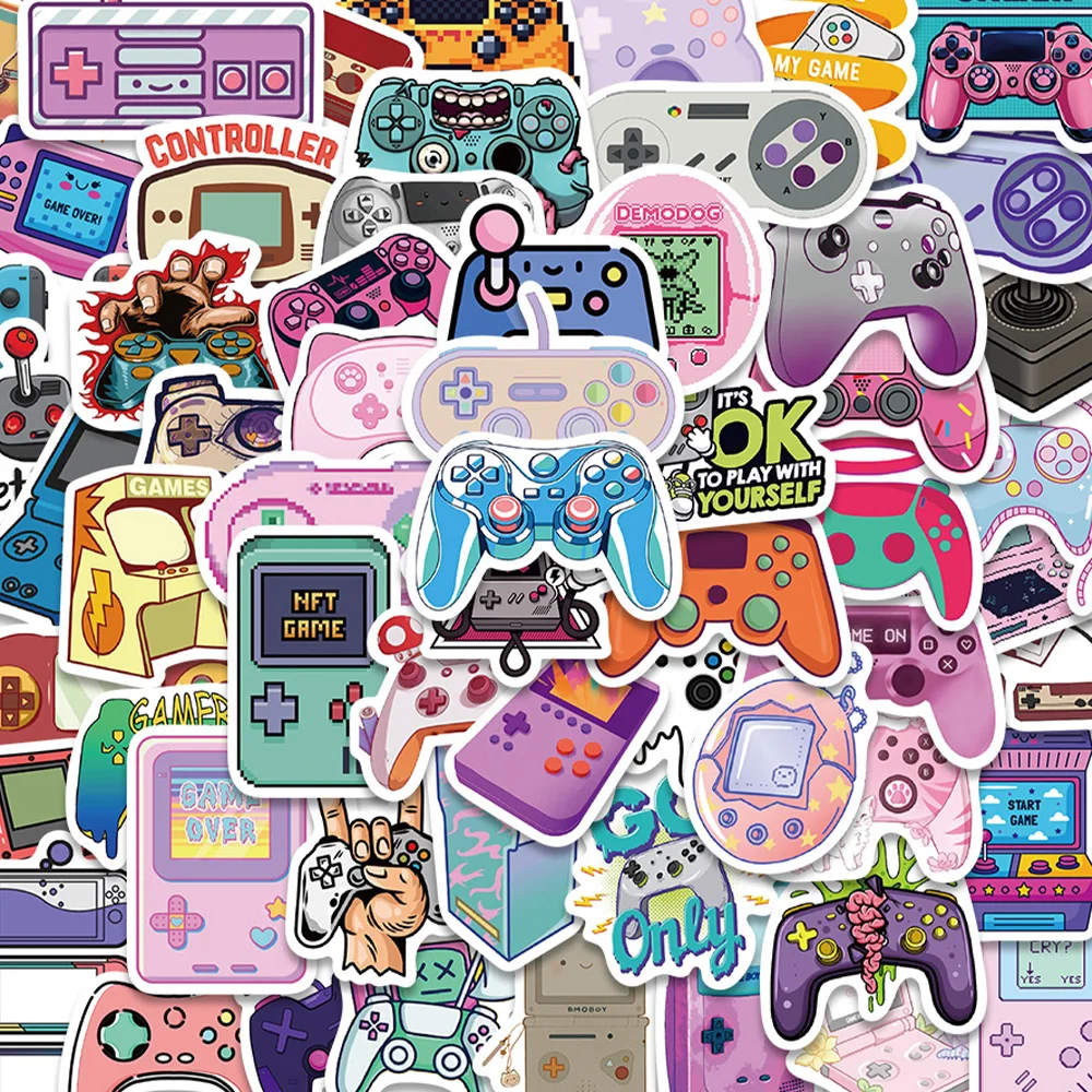 60pcs Game Controller PS5 Sticker For Phone Laptop Magazine Bicycle Helmet Skateboard Decal Sticker Student Reward