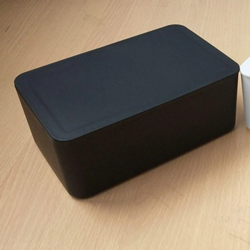  Black Wipes Dispenser with Cover Household Hotel Utility Paper Container for Cas