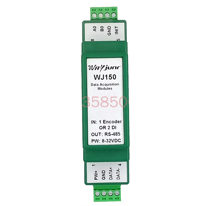 WJ150-485 1 Way Encoder Pulse Signal Counter or 2 Way DI High-speed Counter Modbus RTU Module