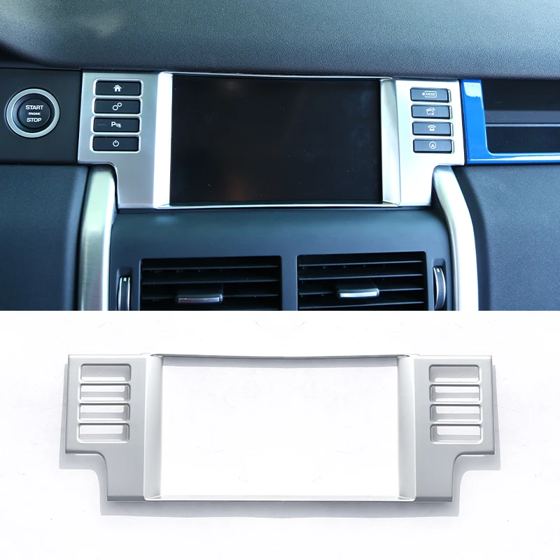 1 Pcs For Land Rover Discovery Sport 2015-2017 Car Accessories Matte Chrome ABS GPS Screen Frame Cover Trim