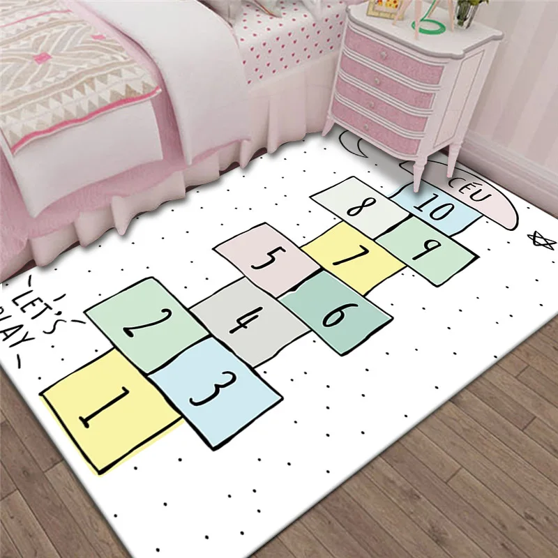 

Children Game Carpet Mats for Baby Play Mats Carpet with Number and Puzzle for Babies Learning to Crawl Jump House Mat Rainbow