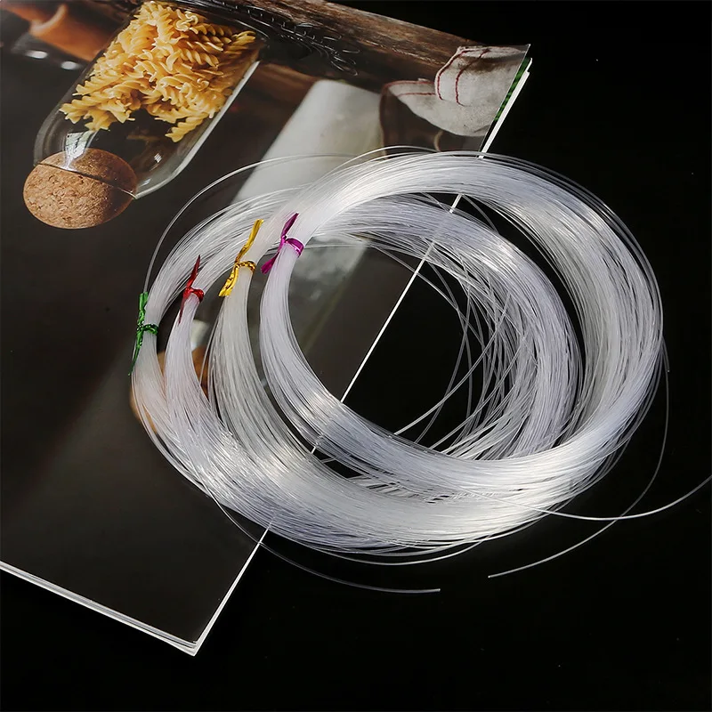 Transparente Armbandschnur, Angelschnur, unsichtbarer Faden für die Schmuckherstellung und die Herstellung von Armbändern und Halsketten, zum Nähgarn – Detail 1