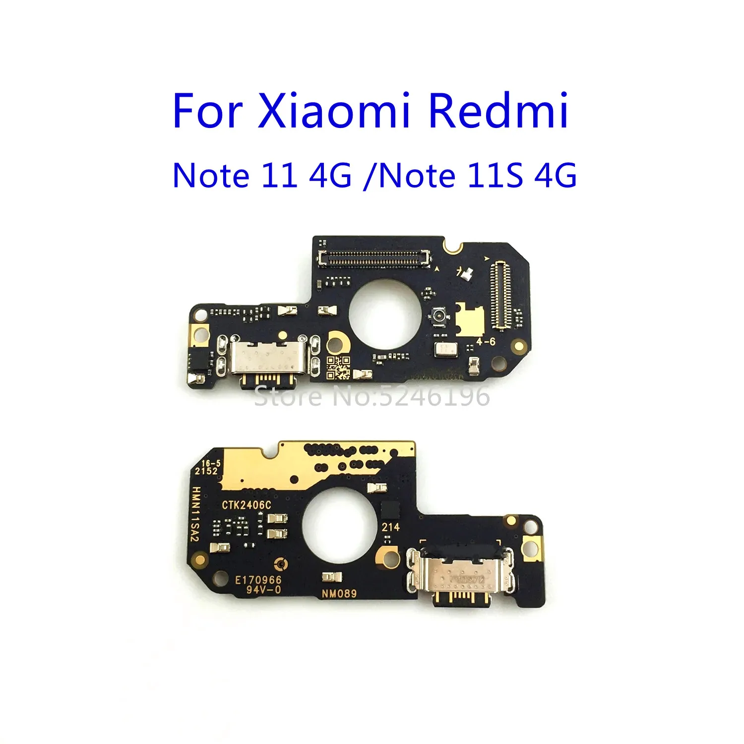 1pcs USB Port Connector Dock Charging Board Flex Cable For Xiaomi Redmi Note 11 4G Xiaomi Redmi Note 11S 4G Replace Parts.