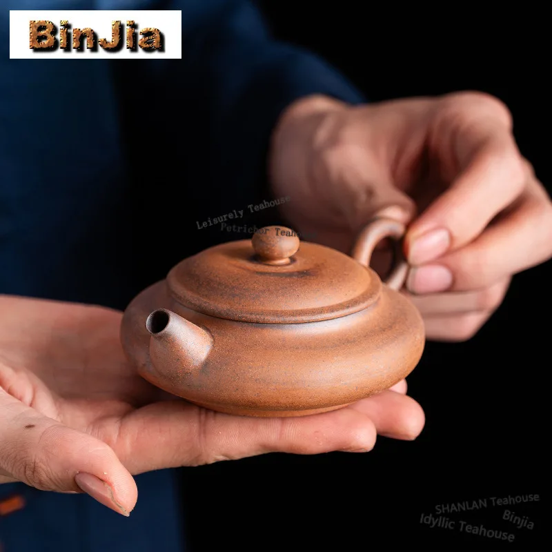 

100ml Coarse Earthenware Old Clay Rock Teapot Handmade Tea Infuser Pot Tea Maker Kettle With Ball Hole Tea Services Craft Gift