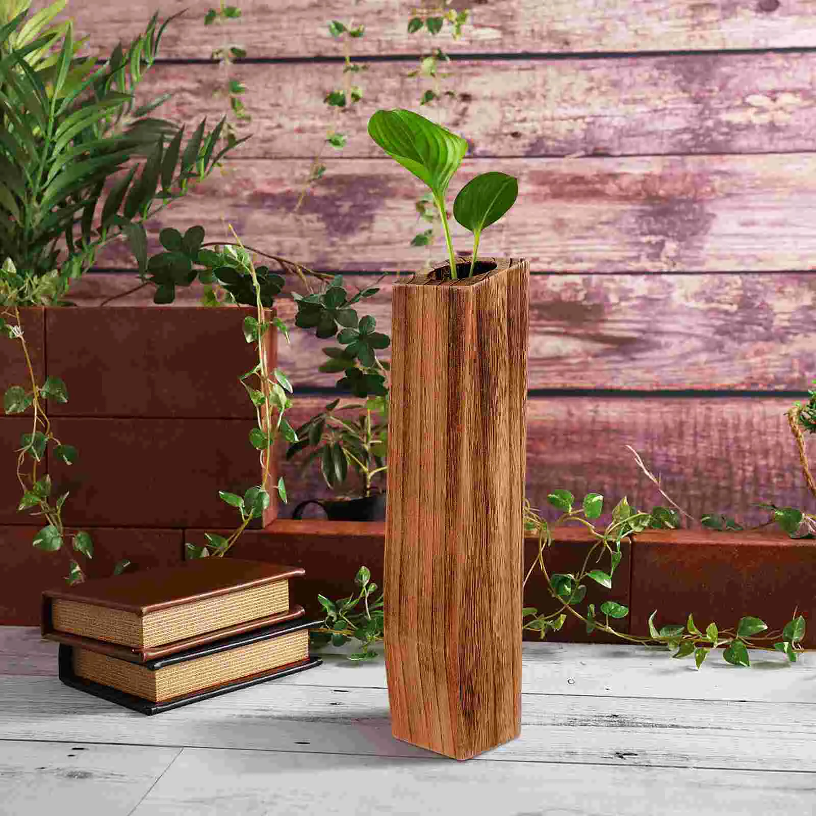 Plants Decor Extra Large Floor Vase Wood Vases Dried Flowers Desktop Pot Vintage