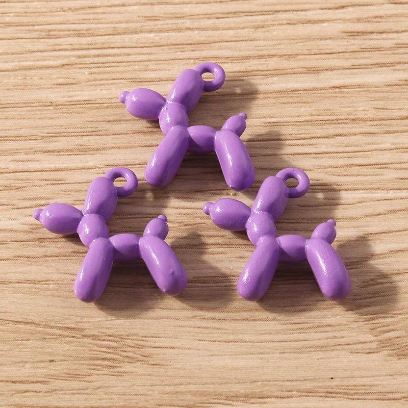 Tusember 10 Stück Cartoon-Anhänger in Bonbonfarben, Tier-Hunde-Charms für die Schmuckherstellung, Ohrringe, Halskette, DIY, Schlüsselanhänger, Bastelbedarf – Detail 7