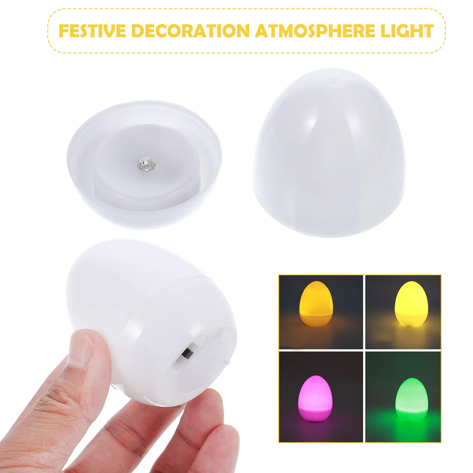 

12 Pcs Simulated Egg Light Night Easter Christmas Decor Halloween Party Plastic LED Eggs Gifts Egg Shape Night Lamp