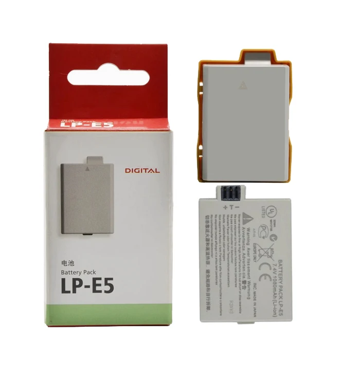 

NEW LP-E5 LPE5 Battery 1080mAh Batteries For CANON 450D 500D 1000D Kiss X2 X3 F Rebel XS XSi T1i Camera LPE5 LP E5 Battery