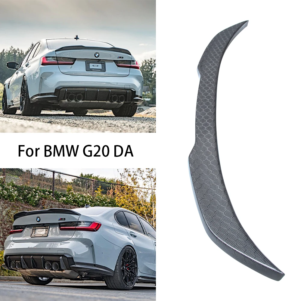 

For BMW 3 Series G20 G28&M3 G80 DA Style Honeycomb Carbon fiber Rear Spoiler Trunk wing 2018-2025