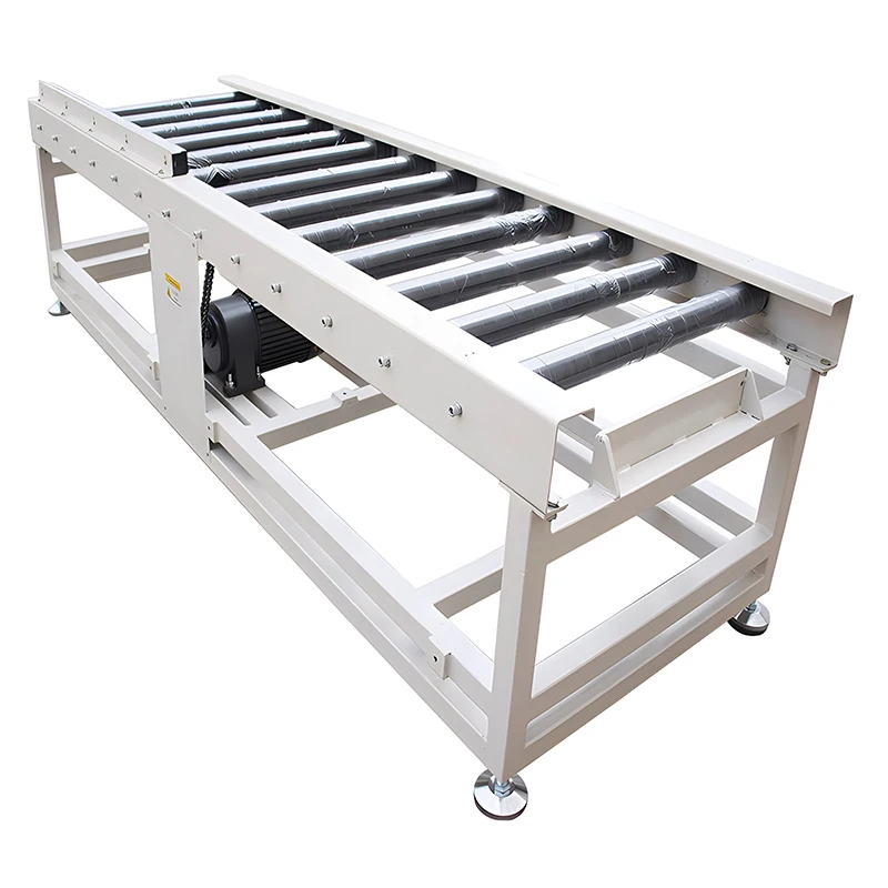 Stationary Power Roller Conveyor Carbon Steel Galvanized for Logistics carton electrical appliances Loading