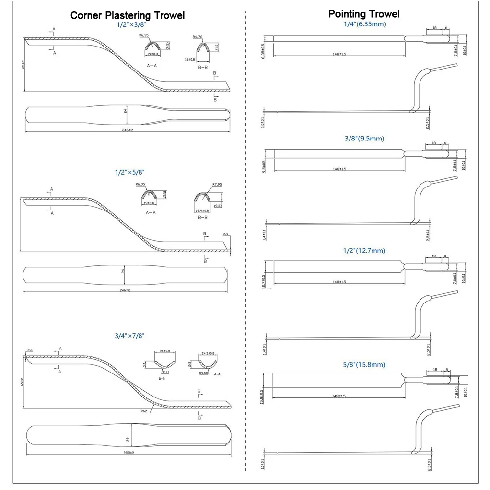 أدوات الحشو مجرفة الاسمنت للمشروعات المنزلية حجم الحقيبة حوالي. 310*210 مللي متر أداة فعالة مجموعة أعمال البلاط الدقيق #2