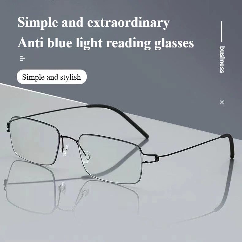 Modische, leichte und elastische Presbyopie-Brille mit ultradünnen Rahmen für Männer und Frauen, Anti-Blaulicht-Brille
