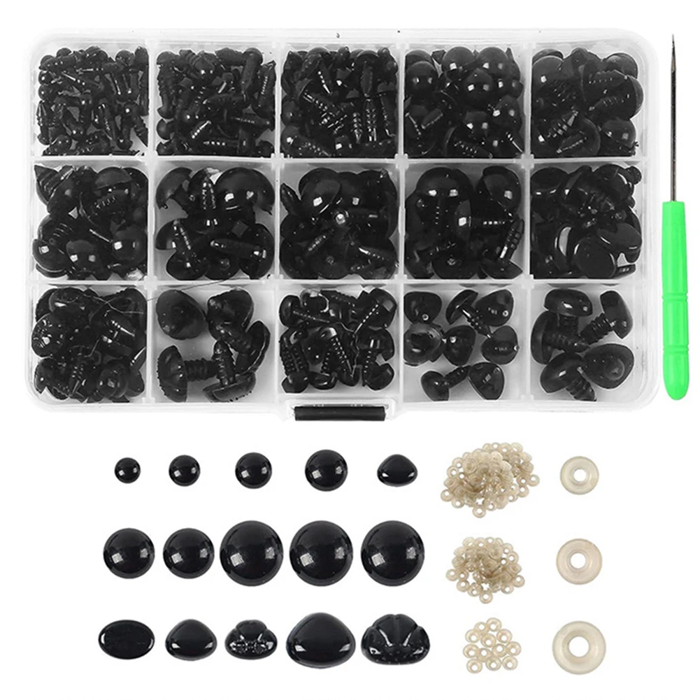 

Black Plastic Safety Eyes for Crafts Prevent Eyes from Falling Off Ideal for Stuffed Animals and Handmade Toys