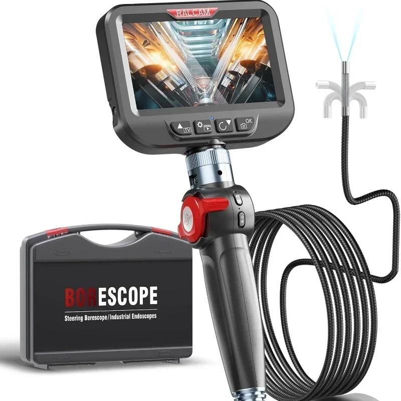 RALCAM Articulating 360/720° Endoscope 6.2mm Inspection Camera Cameras with 6 LED, IP67 Waterproof 1M/2M/3M image 3