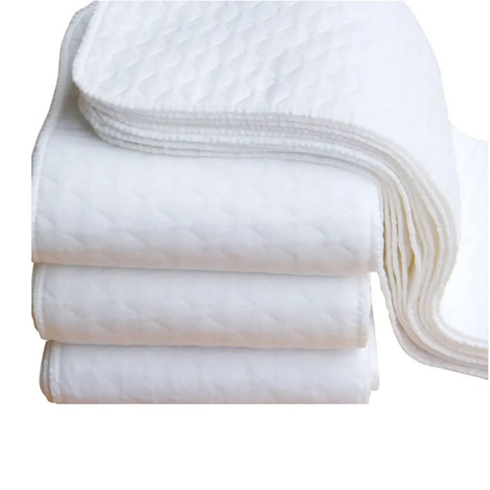 2/5/10pcs  3Layers Cotton Cloth Diapers for Children Breathable Baby Reusable Washable Ecological Nappies Inserts Diapers