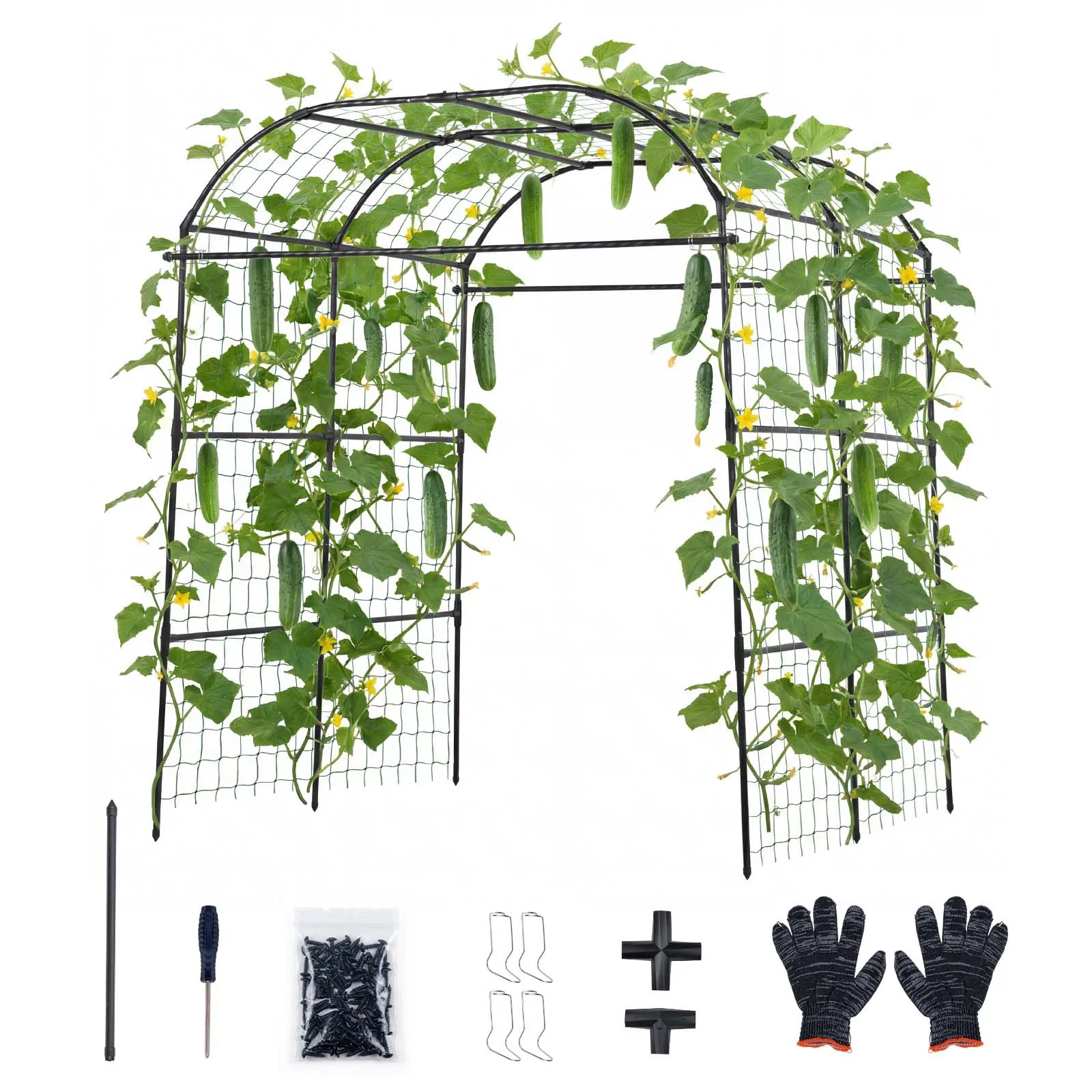

Uimoso Cucumber Trellis U-Shape Arch for Vines Climbing 71.26 x 64.96 x 82.68 in
