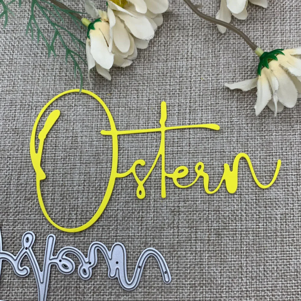 

Easter letters Metal Cutting Dies Stencils For DIY Scrapbooking Decorative Handcraft Die Cutting Template Mold