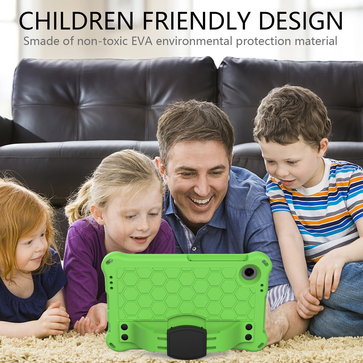 For Blackview tab 60 8.7 inch 2023 Kids Safe Case Shockproof EVA Tablet Cover Stand Shell Funda with Shoulder Strap