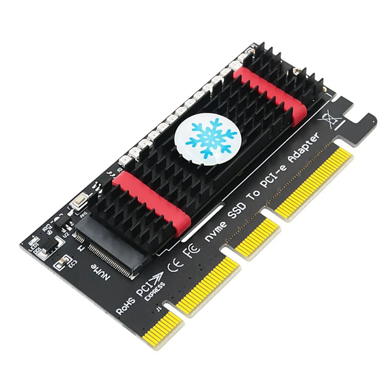 

Адаптер M.2 NVME SSD-PCI-E 4X/8X/16X с алюминиевым радиатором и цветной фотовспышкой 3528, поддержка SSD 2242/2260/2280
