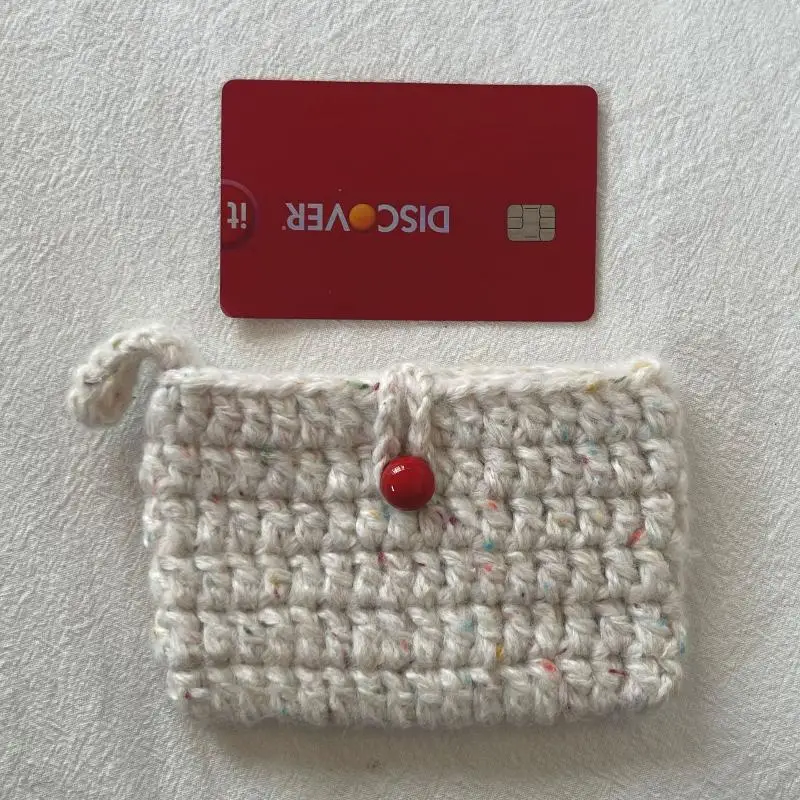 Women s Wallet Hand woven Mini Bag Wool Card Bag Handmade Lipstick Packet Coin Purse Knitting Square Handbags For Women New
