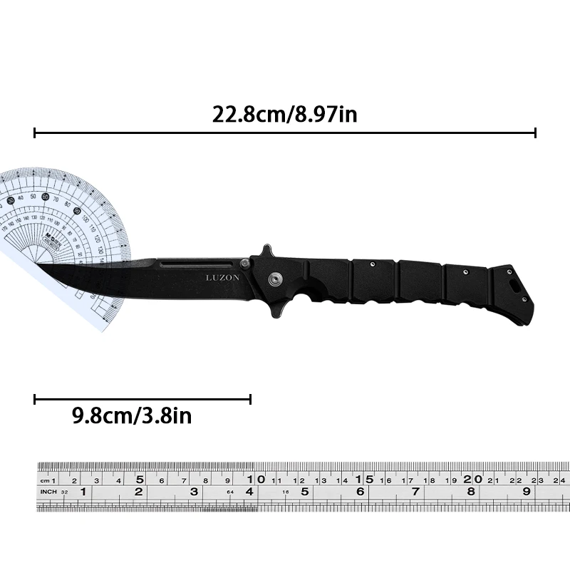 CS Large Luzon Folding Flipper knife Pocket Knife Outdoor Hiking  Camping knife self defense tactical Survival knife EDC Knife