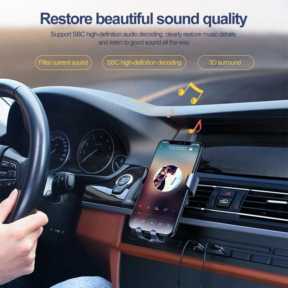 2 In1 Bluetooth 5.0 Transmitter Wireless Bluetooth Receiver Car AUX 3.5mm Bluetooth Adapter Audio Cable For Speaker Headphones