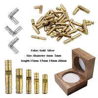 10 Uds. Bisagras de barril de latón, bisagras de gabinete de cilindro oculto oculto para joyero, herrajes para muebles invisibles