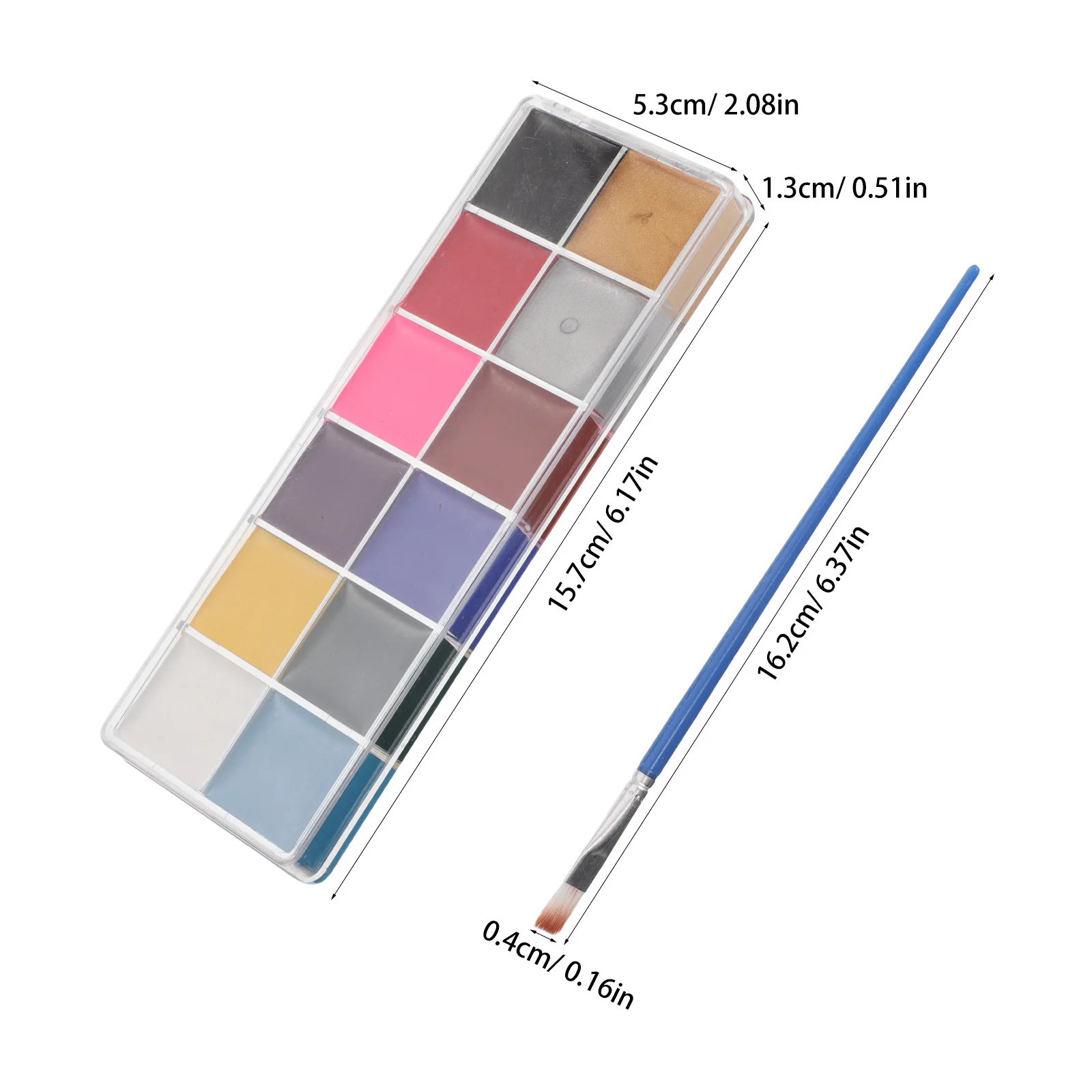 2 قطعة 12 لون طقم الطلاء هيئة الفن ماكياج المياه القائمة للغسل الوجه الجسم الطلاء للبالغين تأثيري مهرجان مرحلة السفر #3