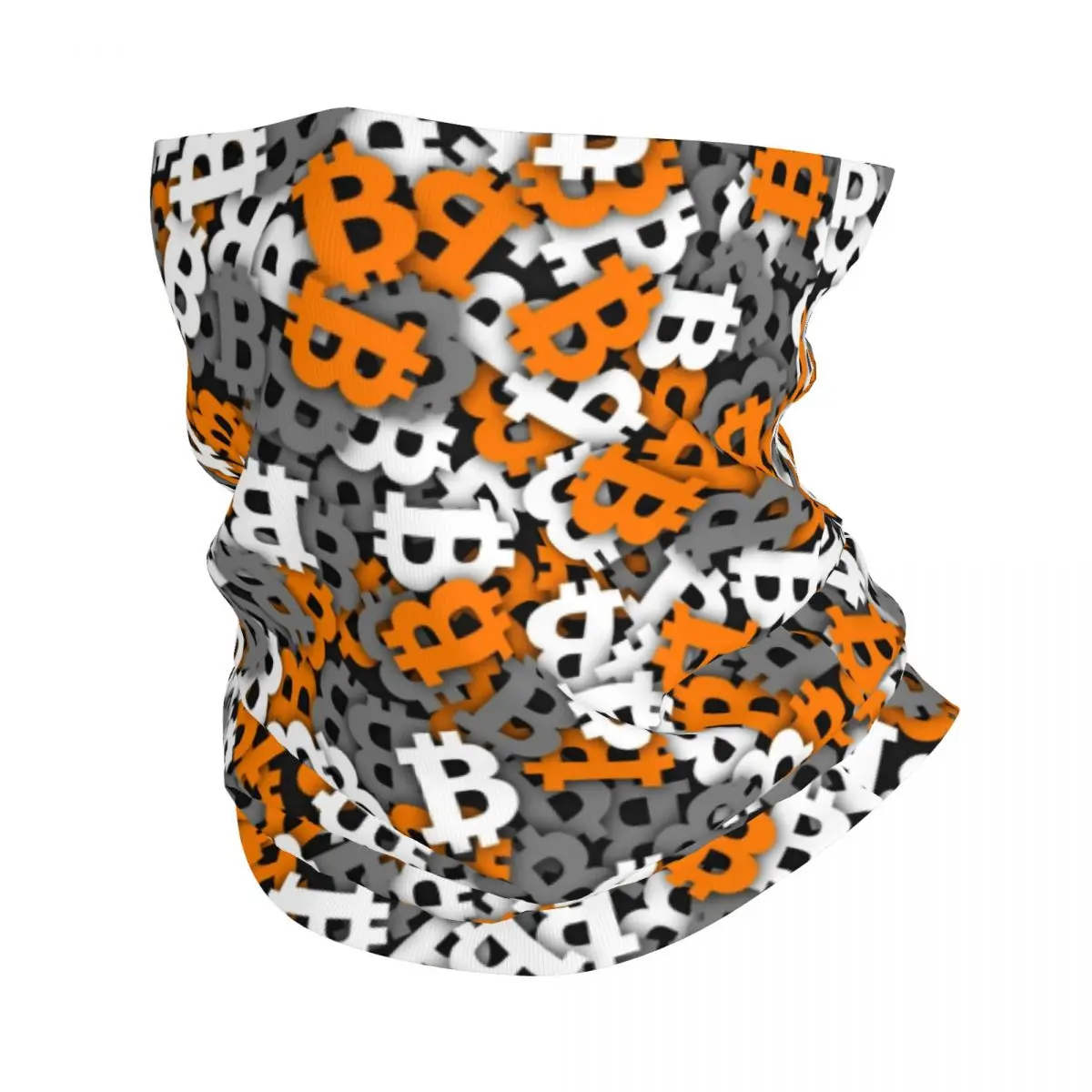 

Custom Bitcoin Bandana Neck Warmer Women Men Winter Ski Hiking Scarf Gaiter BTC Blockchain Cryptocurrency Face Cover