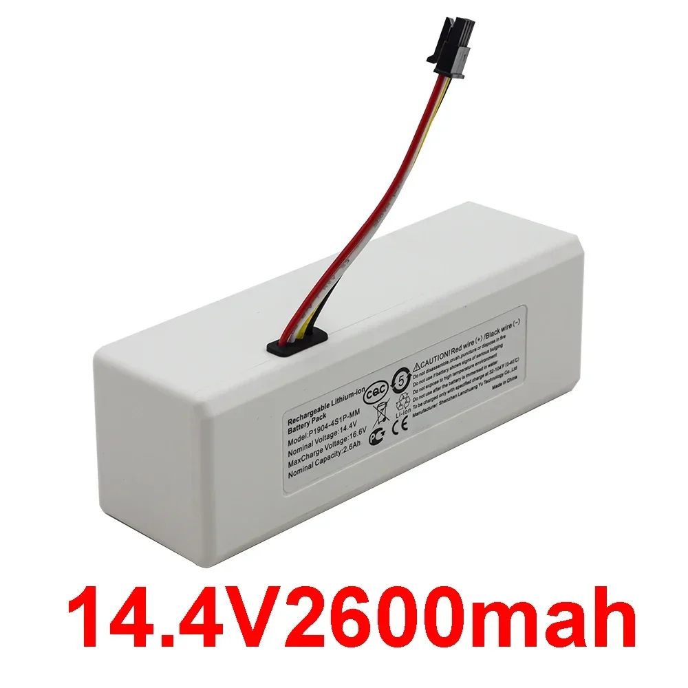 

NEW 14.4V 2600mah P1904-4S1P-MM Battery For Xiaomi Mijia 1C STYTJ01ZHM Robot Vacuum Mop Cleaner Accessories Parts1