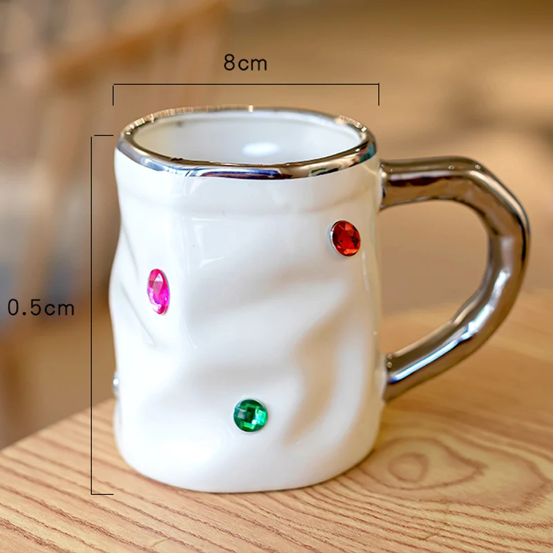 Office Drinking Cup Gemstone Party Cup Creative Mug Ceramic Cups Creative Couple Gift Giving Holiday Gift Home Kitchen Drinkware - Image 5