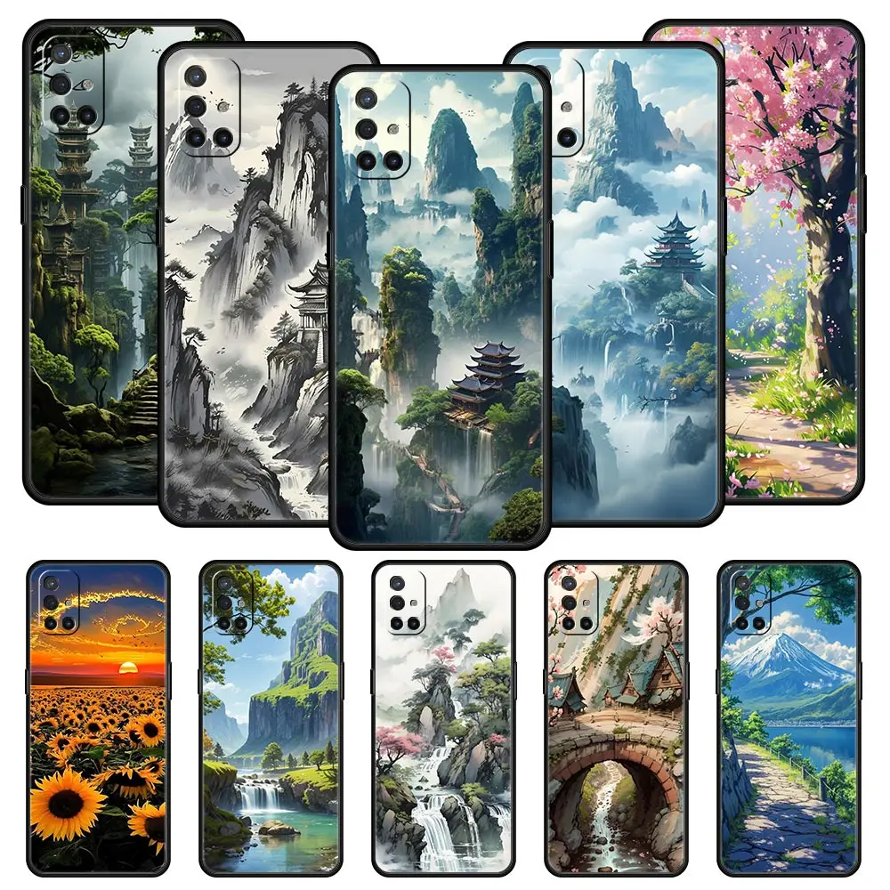 

Phone Case For OnePlus 12 11 10 9 Pro 9T 12R 10R 9R 9RT 10T 8T 8 7 6T 7T Nord 2T CE 2 5G N200 N10 N100 Cover Landscape Art