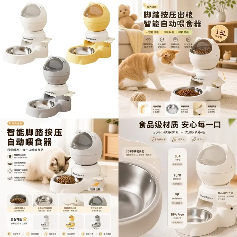 Stainless Steel Puzzle Feeder for Cats Dogs Slow Eating Interactive Bowl Automatic Pet Food Dispenser Anti Gluttony Design