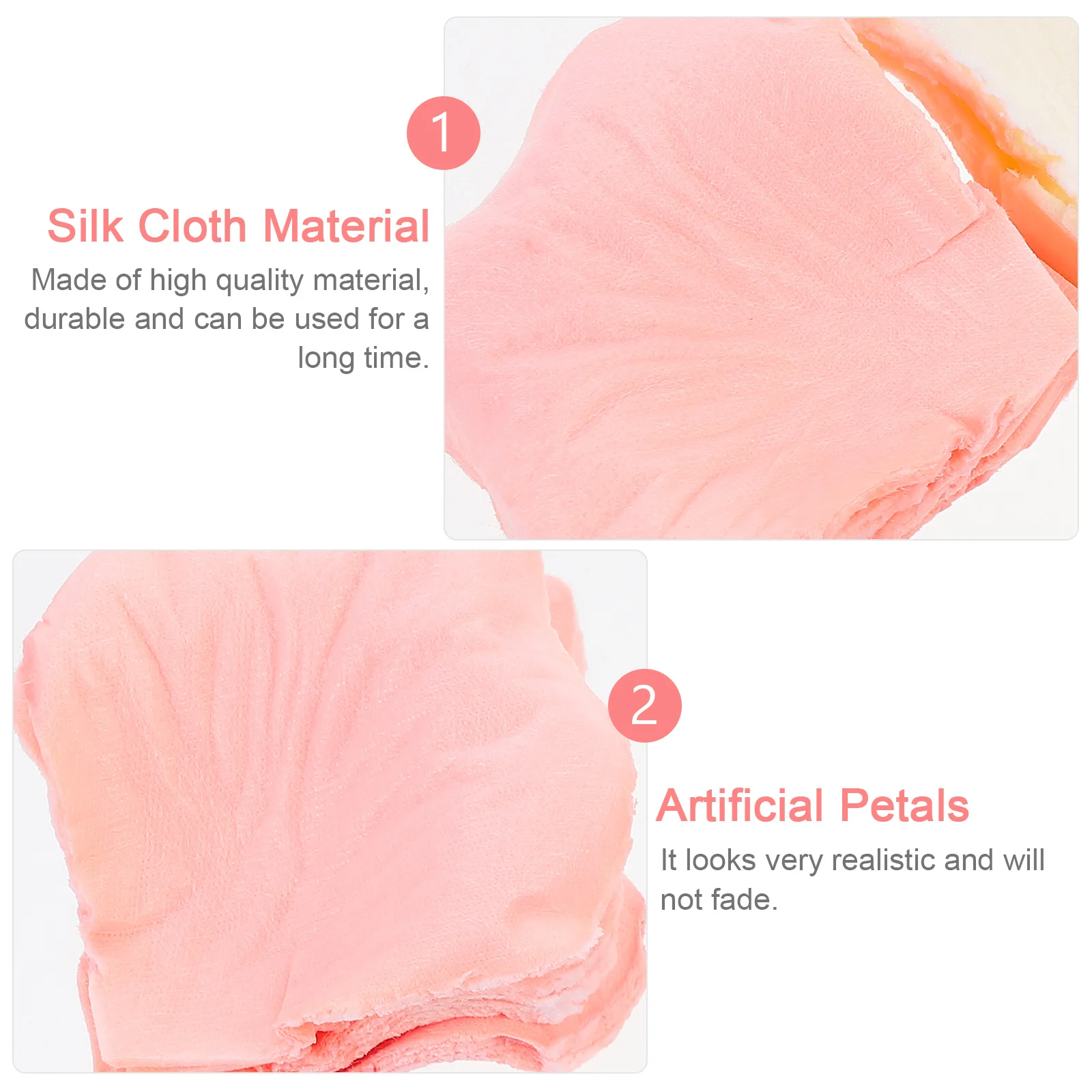 

300pcs Petals Silk Fabric Wedding Party Silk Fabric Rose Bride Decoration White Rose Fake Petal Petal Pink