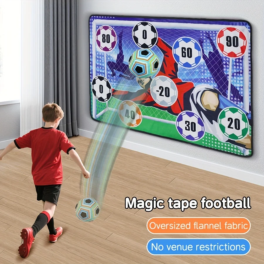 

Soccer Ball Toss Game Set with Target Scoreboard,Sticky Balls for Indoor Outdoor Kids Sports,Birthday Christmas Gift for Ages14+