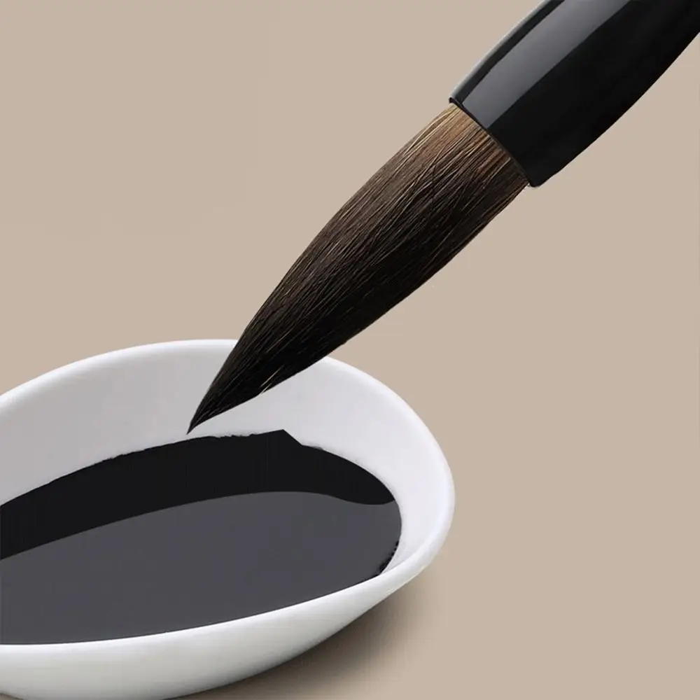 Calligraphy Brush Art Paint Brush Oil Painting Crisperding Script Writing Brush Chinese Brushes Wooden Handle