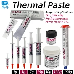 Net Weight 1/3/7/15/30/100/150 Grams White GD370 Thermal Conductive Grease Paste Plaster Heat Sink Compound for CPU SSY ST CN HT