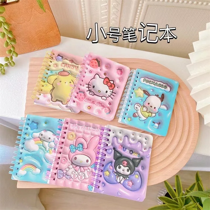 Imagem -03 - Sanrio Olá Kitty Cartoon Notebook 3d Expansão Notepad Kuromi Mymelody Estudante Papelaria Escolar Presentes da Menina Atacado 24 Pcs