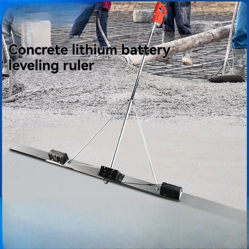 ไฟฟ้าคอนกรีตขัดระดับชั้นการสั่นสะเทือนไม้บรรทัดปูนVibrator ScreedคอนกรีตLevelingเครื่อง 21V 1.8M
