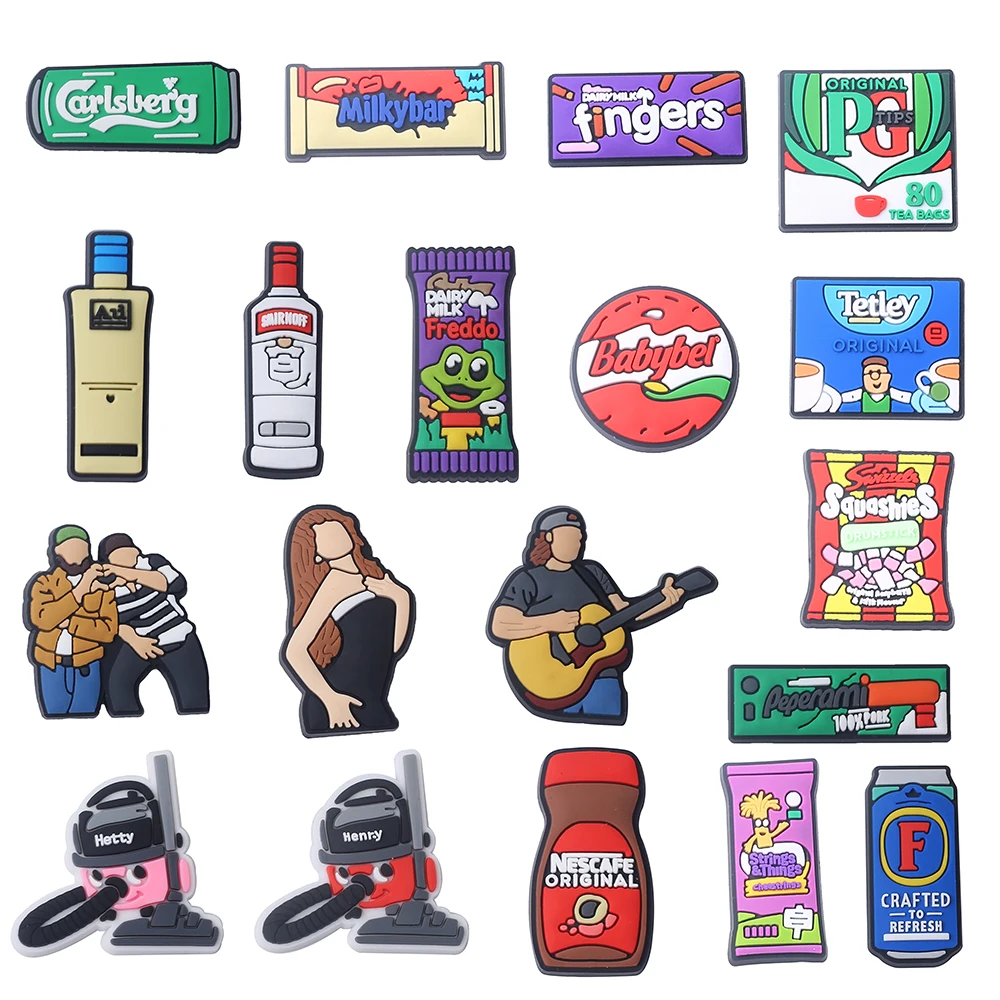 19pcs/set Wine and snacks Series ​for Shoe Charms Accessories for Classic Clog Shoe Decoration Kids Gifts