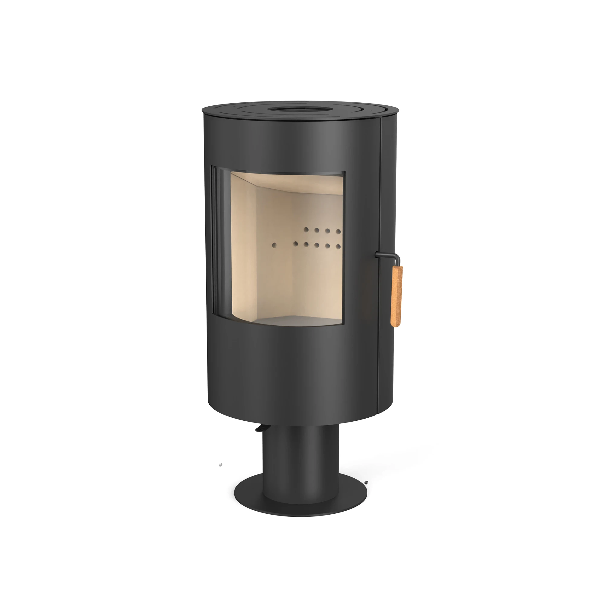 CE Certificate Round Design Home Wood Burning Fireplace Firewood Wood Stove Heater  for Indoor Villa Apartment Heating