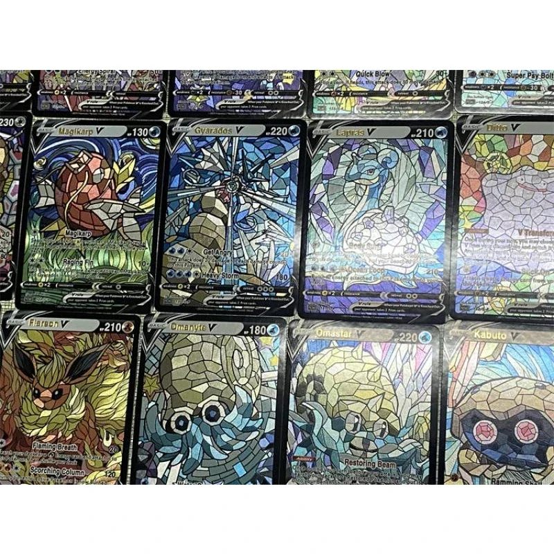 Anime Acg Hot Stamping Craft Flash Card Arceus Psyduck Eevee Bulbasaur Collection Toy Solitaire Christmas Birthday Present