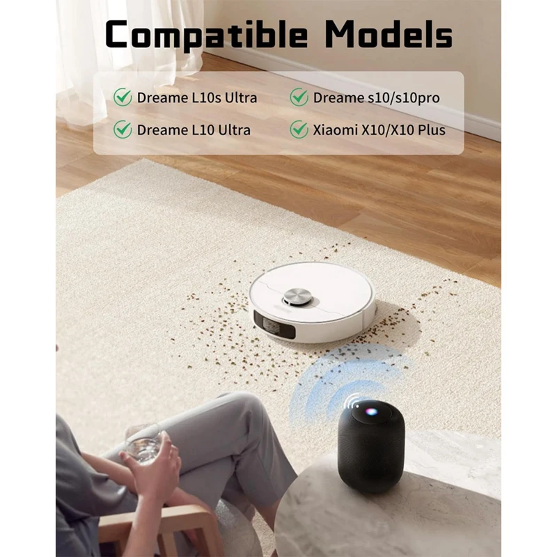 สำหรับ dreame L10s เครื่องดูดฝุ่นหุ่นยนต์อัลตร้า/L10อะไหล่ผ้าซับตัวกรอง HEPA แปรงด้านข้างหลัก